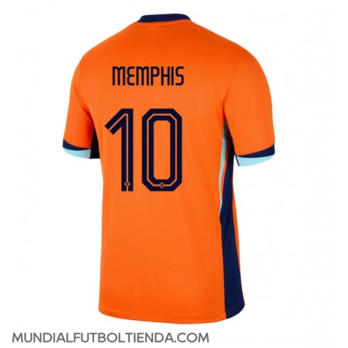 Camiseta Países Bajos Memphis Depay #10 Primera Equipación Replica Eurocopa 2024 mangas cortas